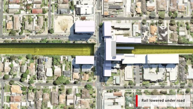 Rail lines will be lowered under McKinnon Road and a new station built.