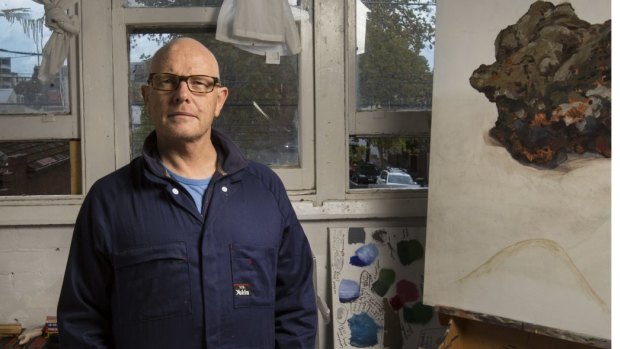 Andrew Sayers in his studio in Richmond, Melbourne earlier this year.