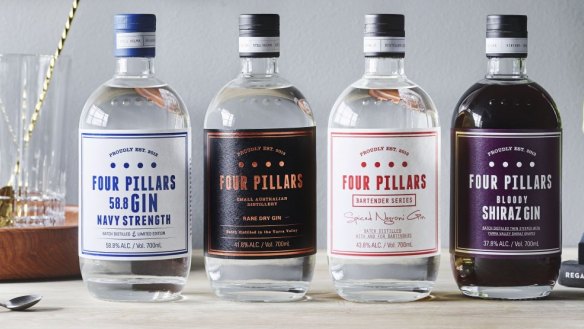 Four Pillars' range of wide-release gins.