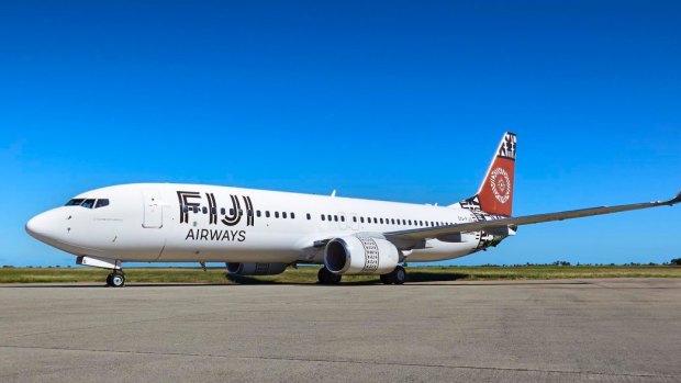 A Fiji Airways Boeing 737 800.