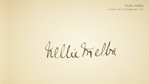 Nellie Melba's signature. From Signed by Hand.