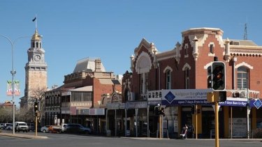 The usually quiet streets of Kalgoorlie.