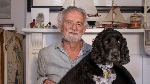 Children's book author and illustrator Bob Graham and Alfie.