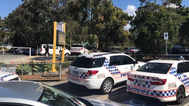 Police respond to a bomb threat at Ashmore State School on the Gold Coast.