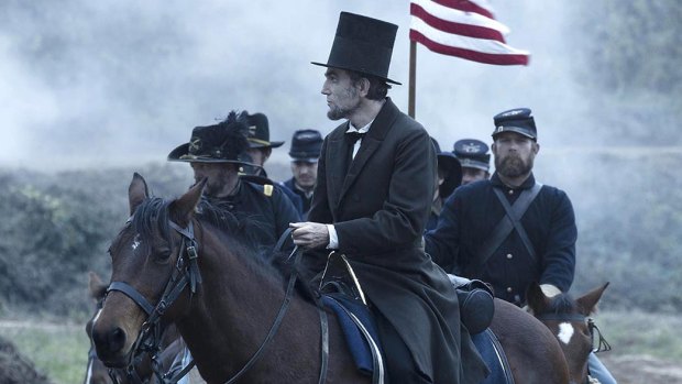 Steven Spielberg's Lincoln, with Daniel Day-Lewis as the president. 
