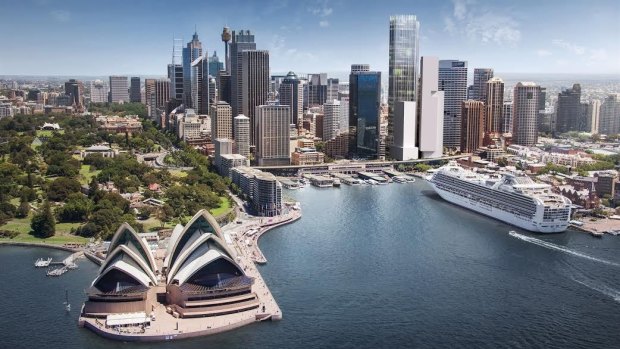 Lendlease's Circular Quay precinct on George and Pitt streets includes what could become Sydney's tallest office tower.