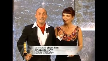 Australian fillmaker Adam Elliot thanked his boyfriend after his win in 2003 for <i>Harvie Krumpet</i>.