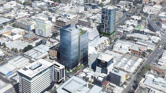 The proposed $500 million ValleyMetro development at the Fortitude Valley train station site.