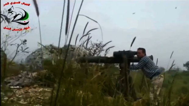 Footage supplied by the Free Syrian Army's Fursan al-Haq Brigade shows US-supplied TOW anti-tank missiles being used near the Turkish border.