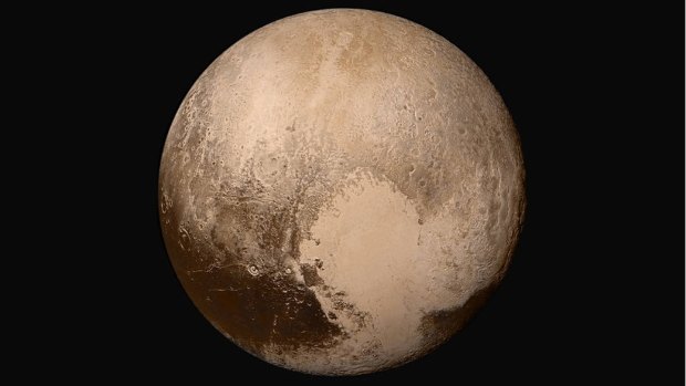 An image of Pluto taken by New Horizons in July.