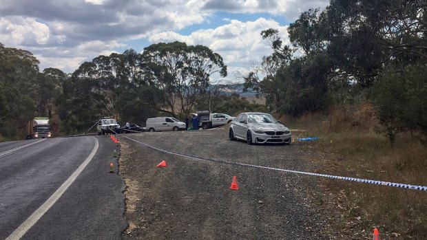 The crime scene outside Oberon in the Central Tablelands where the body was found.