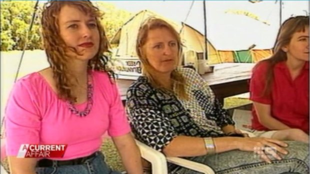 Michelle Maguire living in the cult family's commune, taking turns with Alistah Laishkochav.
