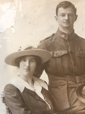 Tony Wright's grandparents on their wedding day in Birmingham, 1919.