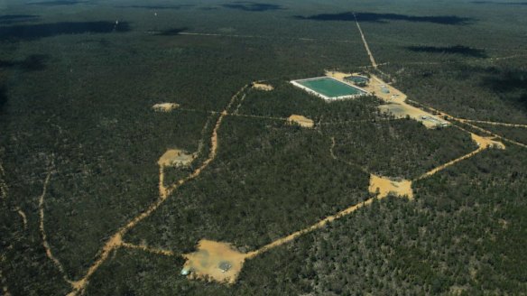 Some of Santos' operations in the Pilliga Forest near Narrabri.