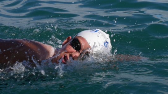 Marathon swimmer Chloe McCardel was the fourth person to swim the English Channel three times in a row.