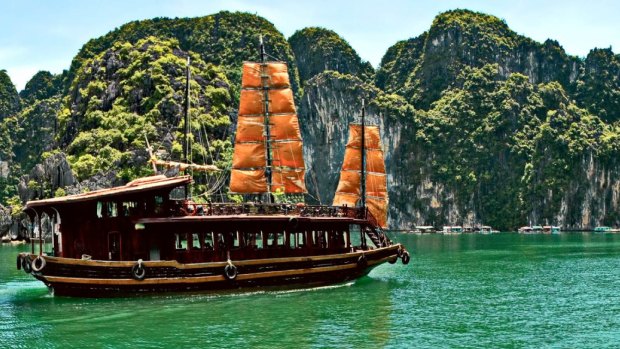 Ha Long Bay, 175 kilometres east of Hanoi, has one of the world's most remarkable coastal landscapes. 