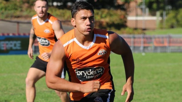Leadership role: Elijah Taylor is enjoying the added responsibility with the Wests Tigers.