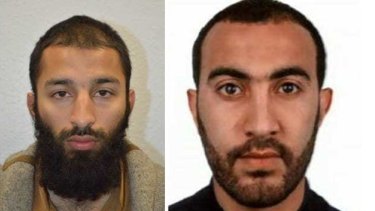 British police identified Khuram Shazad Butt (left) and Rachid Redouane as two of the London Bridge attackers.