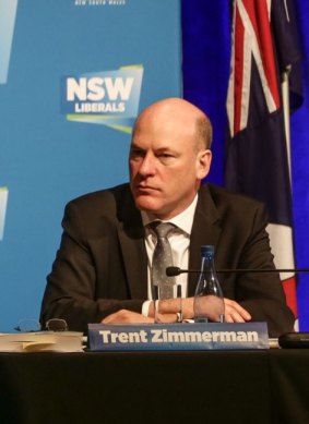 NSW acting Liberal Party president Trent Zimmerman has been selected to stand in Joe Hockey's former seat.