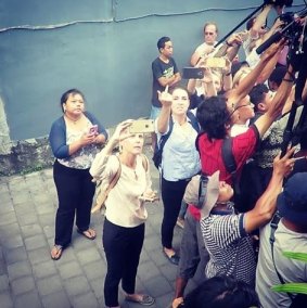 A photo from Schapelle Corby's Instagram captioned "When the media dont like their own pic taken".