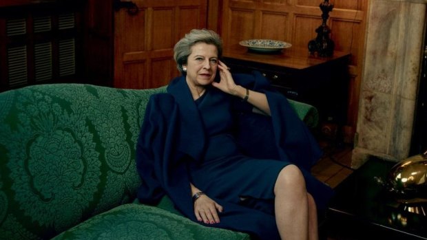 Theresa May for Vogue. Photographed by Annie Leibovitz for American Vogue.