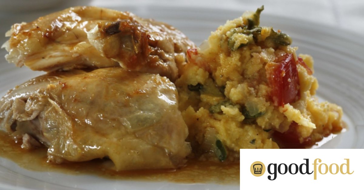 Polenta and marjoram stuffing for chicken