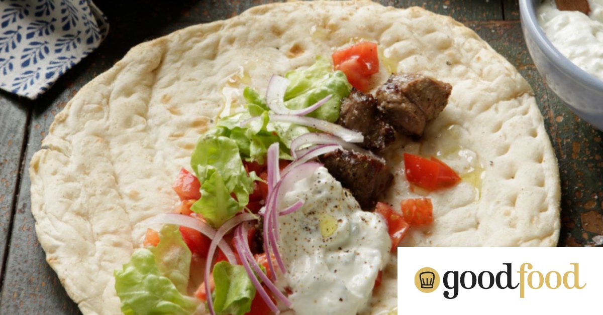 Char-grilled lamb souvlaki recipe