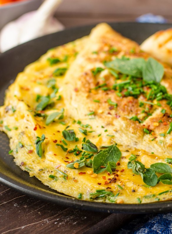 Herbs add extra flavour to your omelette.