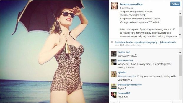 A vintage take on vanity: Tara Moss's retro Instagram shot.