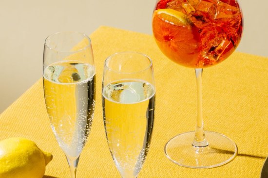 Prosecco is a good option for Aperol spritzes.