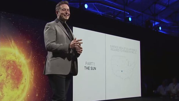 "We have this handy fusion reactor in the sky called the sun": Elon Musk talks up solar's potential at the launch of Tesla Energy.