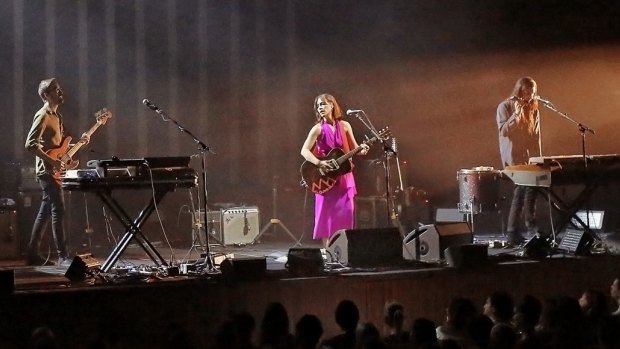 Distant star: Feist on stage at the Sydney Opera House.