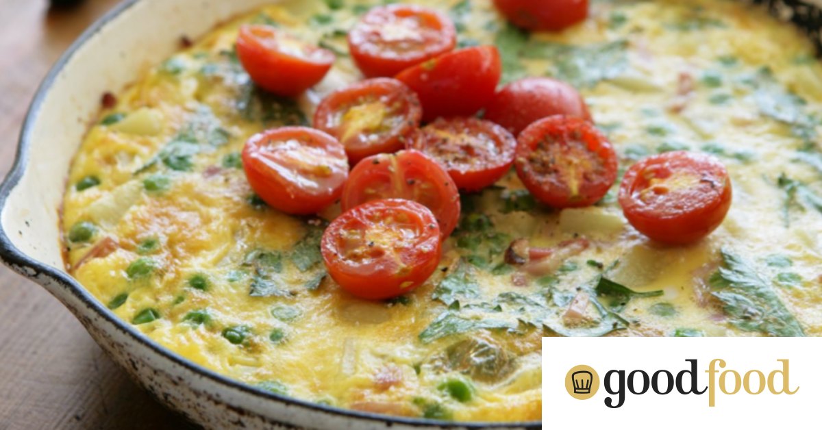 Potato, pea and bacon frittata recipe