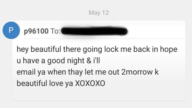 A message sent from the man to his girlfriend less than 24 hours before he died. 