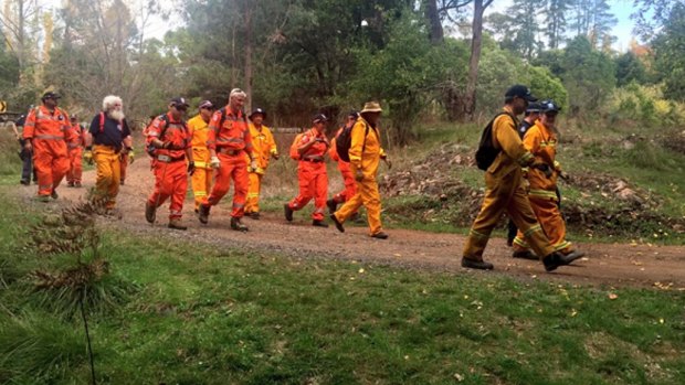 Searchers combed the area for missing man Taddeo Haigh.
