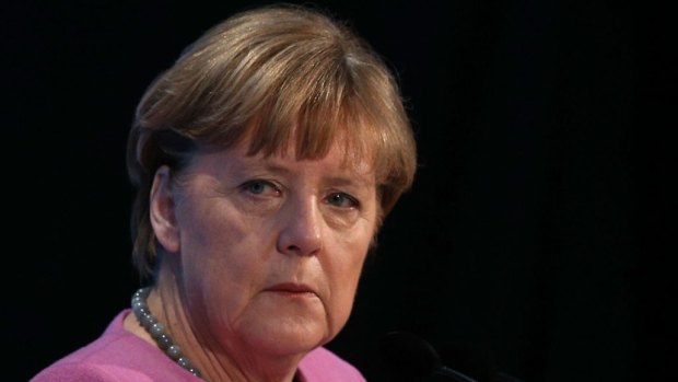 Outraged: German Chancellor Angela Merkel is appalled by the suffering of tens of thousands of Syrians through bomb attacks, primarily by Russian planes.