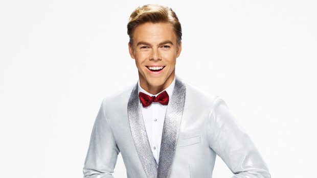 Derek Hough as Corny Collins, who hosts The Corny Collins Show in <i>Hairspray</i>.