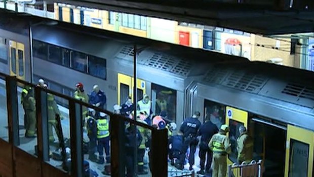 The man accidentally fell in front of the train at Warwick Farm station, police say.