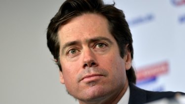 AFL chief executive Gillon McLachlan is in Perth negotiating a deal for the Perth Stadium. 