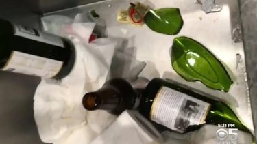 Broken bottles and other rubbish were strewn through the San Francisco home.