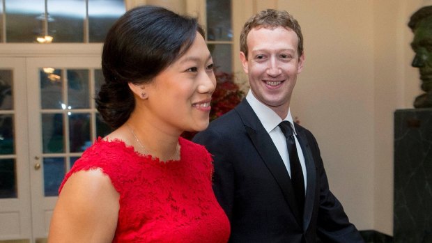 Mark Zuckerberg and his wife Priscilla Chan.