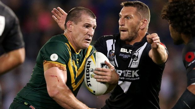 In form: Paul Gallen has not ruled out finishing his career with an Australian jumper.