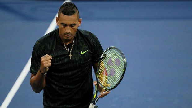 Centre court: Nick Kyrgios will showcase in the US Open showcase arena in his third round clash against Illya Marchenko.