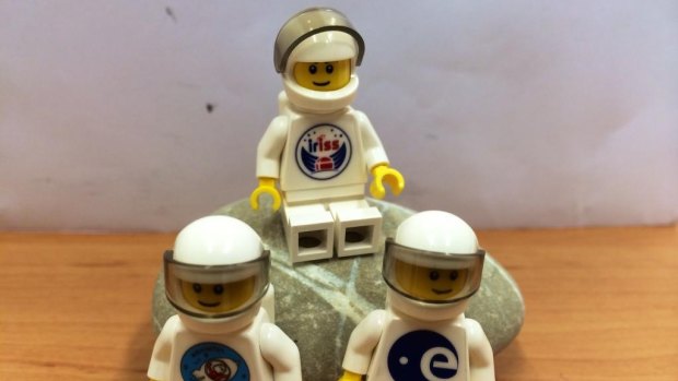 Some of the Lego figurines now in space with Danish astronaut Andreas Mogensen.