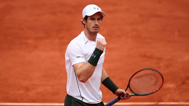 Last eight: Andy Murray stormed into the quarter finals, where he will meet the last surviving Frenchman, Richard Gasquet.