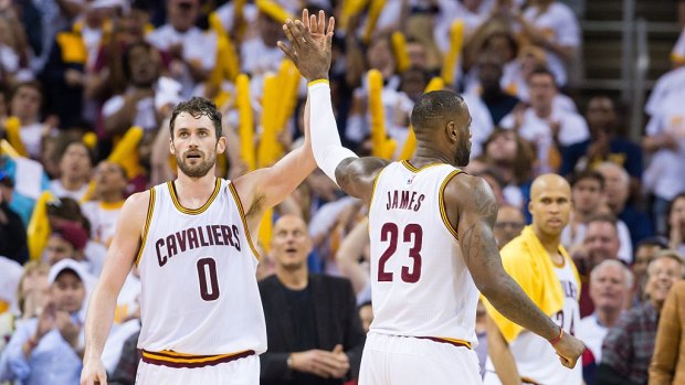 Clean sweep: Lebron James and Kevin Love led the Cleveland Cavaliers into the conference finals with a sweep of the Atlanta Hawks.