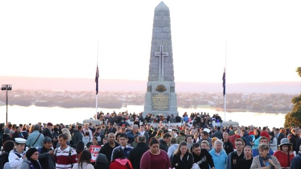 Thousands attended the Dawn Service at Kings Park.