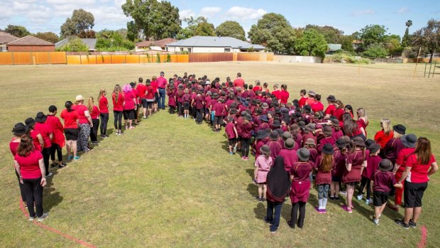 School kids from across Perth will be helping create the world's biggest blood drop on Australia Day.