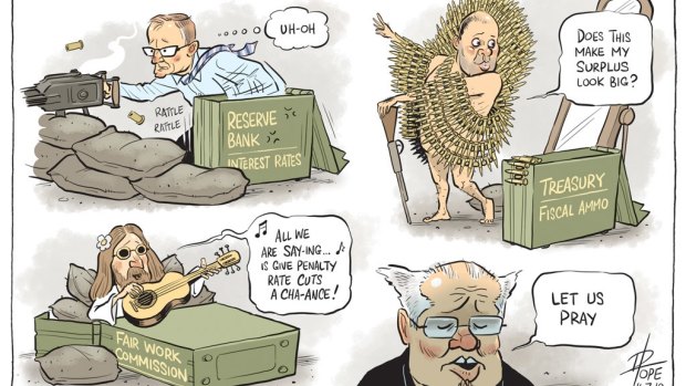 Dispatches from the economic frontline! Illustration: David Pope
