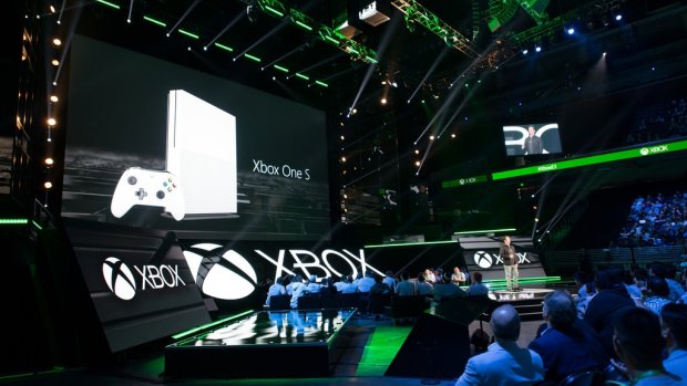 Head of Xbox Phil Spencer announces the redesigned Xbox One, dubbed the One S.